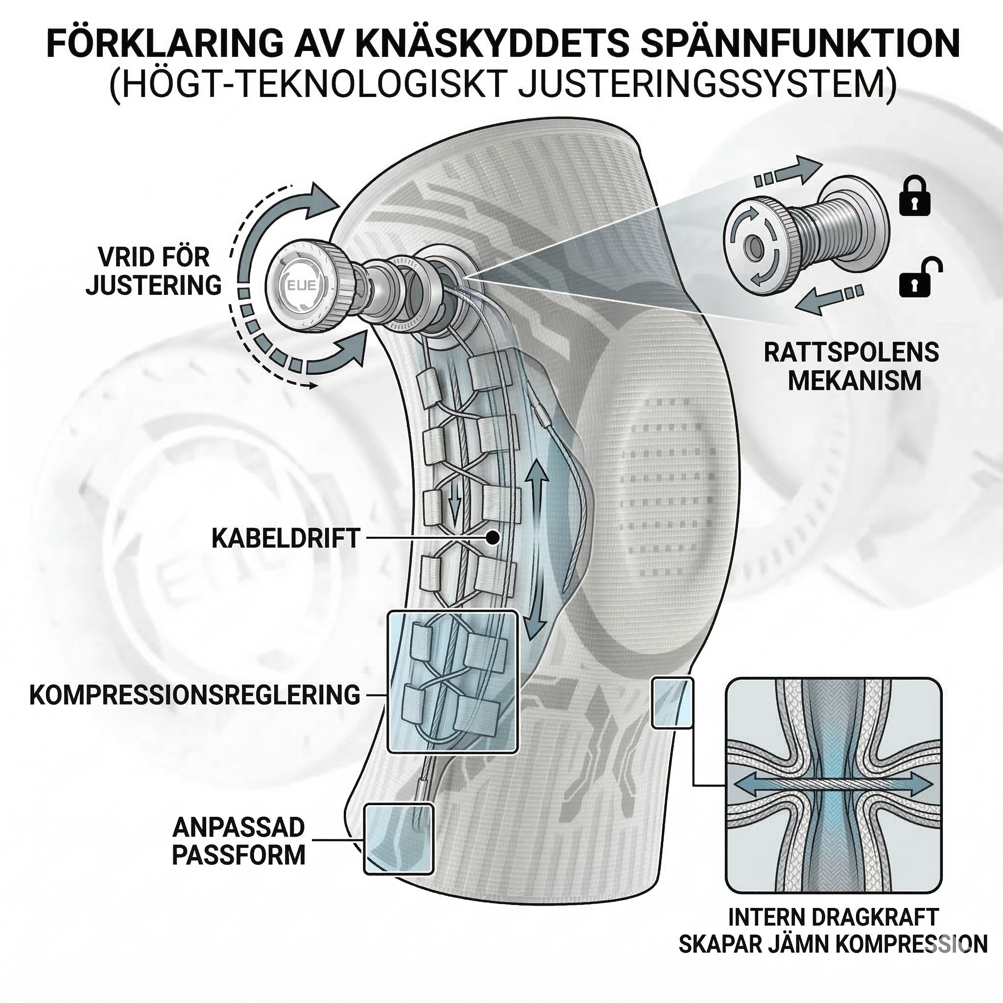 KnäFix - Knäskydd med justerbart spänne